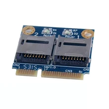 2 порта SSD HDD для ноутбука двойной Micro SD SDHC SDXC к Мини PCI express кард-ридер mpcie в 2 мини-SDCARD адаптер