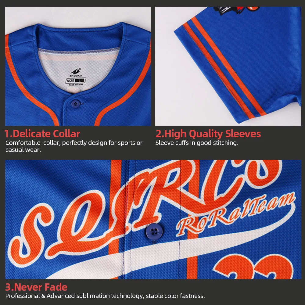 Design Jersey Baseball Shirt Shorts Training Baseball Jerseys Mens Sublimated Sportswear Camiseta Beisbolera
