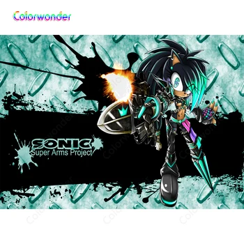 

Super Arms Project Sonic Photography Backdrop Baby Shower Children Birthday Party Photo Background Vinyl Photo Booth Props