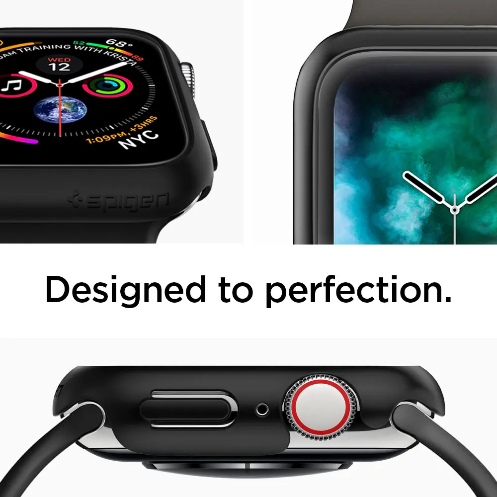 Spigen Thin Fit Case For Apple Watch 6/se/5/4 - Form-fitted Design Hard  Polycarbonate Material Smooth Finish Thin Cover - Smart Accessories -  AliExpress