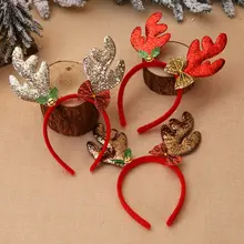 Новейшая повязка на голову с оленями и Рогами; Рождественская повязка на голову с лосем; Рождественская повязка на голову; аксессуары для волос на застежке; нарядное платье для костюмированной вечеринки; вечерние украшения Новейшая повязка на голову с оленями и Рогами; Рождественская повязка на голову с лосем; Рождественская повязка на голову; аксессуары для волос на застежке; нарядное платье для костюмированной вечеринки; вечерние украшения