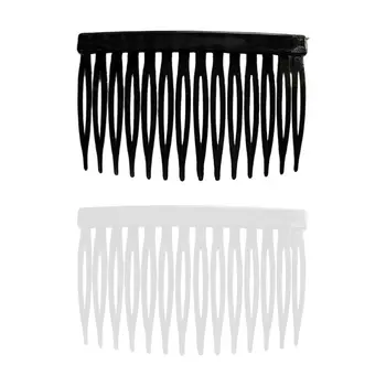 

10 Pcs/set Bride Tiara Veil Comb Plastic Black White Transparent Fork Combs