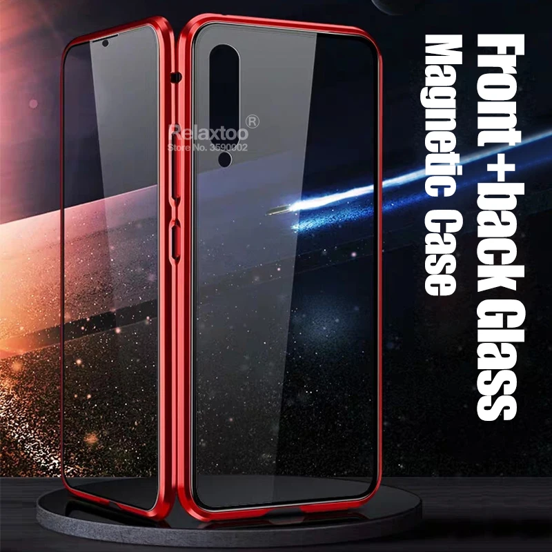 Магнитный чехол для xiaomi redmi note 8 t двусторонний чехол из закаленного стекла xiomi xaomi redmi note 8 pro note8 t note8t металлический чехол