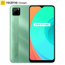 Global Version realme C11 2GB 32GB 5000mAh Battery 6.5inch Fullscreen Helio G35 13MP Dual Camera 3 Card Slot cell phones