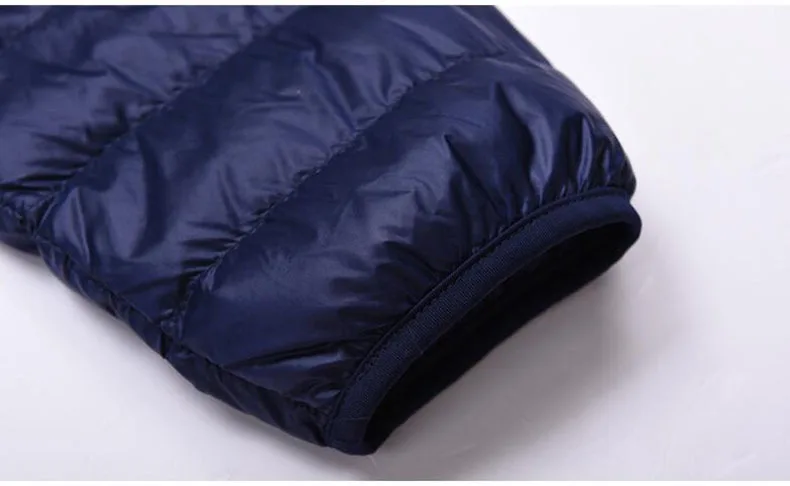 BOoDinerinle Зимний пуховик для мужчин 90% содержание пуха тонкий ультра легкий пуховик зимние пальто карман плюс размер пальто YR029