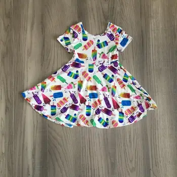 

baby girls summer dress girls popsicle print dress girls kids cute dress