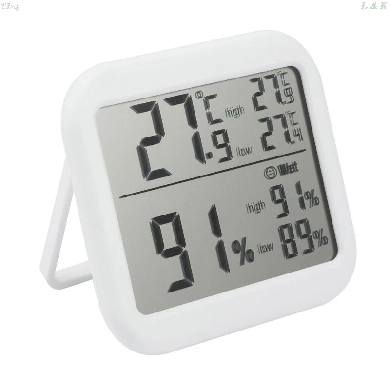

Digital Thermometer Humidity Monitor C& F Max Min Record for Home Greenhouse L29K