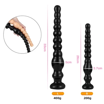 Long Anal Beads Plug With Suction Cup Anus Backyard Anal Balls Prostata Massage Butt Plug Erotics Adults Sex Toys For Women Men 3