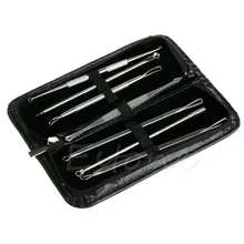 7 шт., экстрактор угрей и комедонов для удаления угрей, прыщей, прыщей, набор инструментов, стикер для ногтей