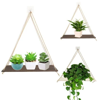 

Plant Hangers Handmade Indoor Outdoor Hanging Flower Plants Basket Cotton Rope Organizer Rack Home Garden DIY Decoration