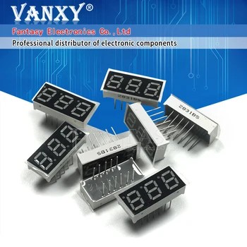 

5PCS Digital tube segment 0.28 inch common Anode 3 Bit digital Tube 0.28" inch.Red LED Display LED Digital tube 2831BS