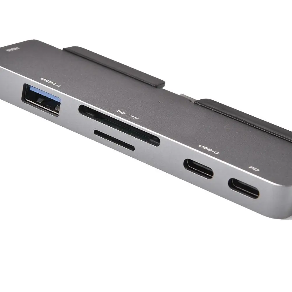 USB C концентратор 7 в 1 USB C адаптер USB 3,0 TF кард-ридер USB C универсальный док-ридер для ноутбука или смартфона# W1