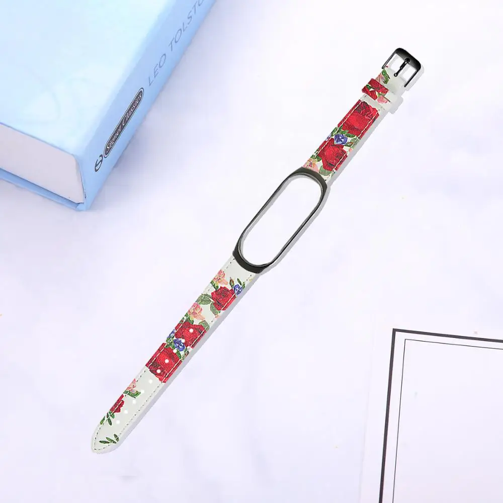 Style-H-black frame Oulucci аксессуары ремешки для часов бизнес легкий кожаный браслет регулируемый ремешок для часов на замену для xiaomi mi Band 3/4 - Цвет ремешка: Style-H-black frame