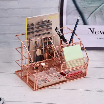 

Iron Art Desktop Drawer-type Storage Organizing Multi-part Multi-functional Students Creative Stationery Office Supplies Combina