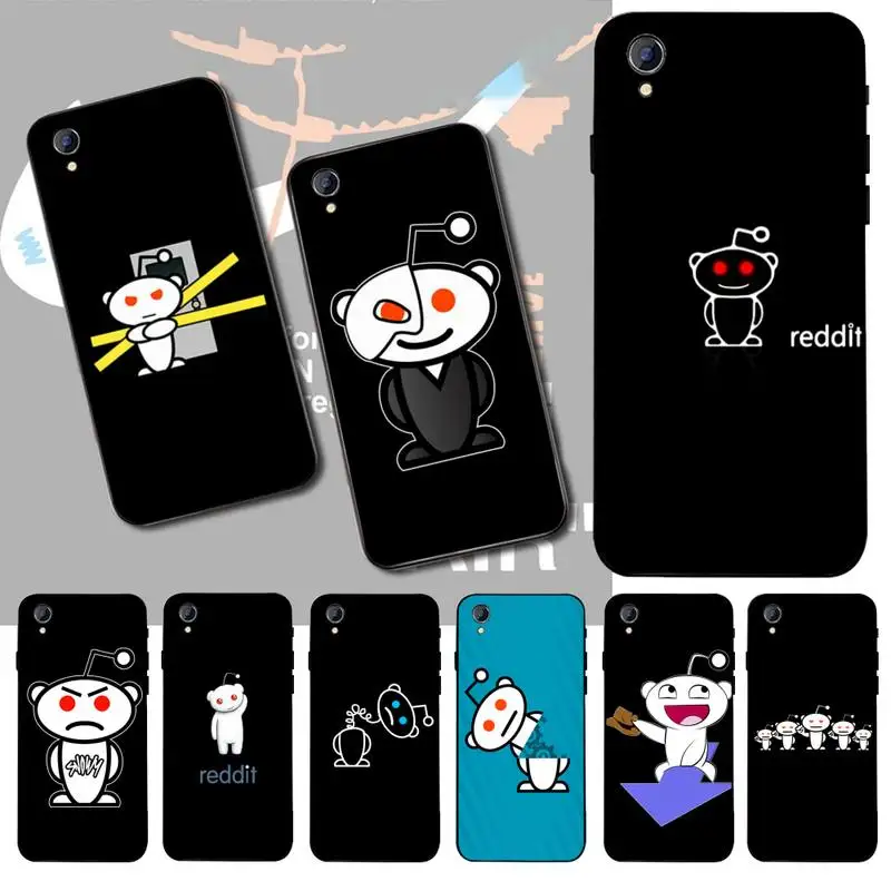 

HPCHCJHM Reddit Black TPU Soft Phone Case Cover For Vivo Y91c Y17 Y51 Y67 Y55 Y93 Y81S Y19 Y7S Case
