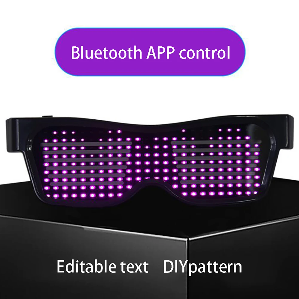 Волшебные Bluetooth светодиодные очки для вечеринок приложение управление светящиеся очки EMD DJ электрические слоги очки для вечеринки новое поступление