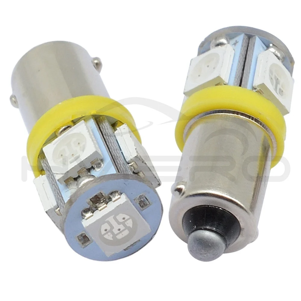 Hviero CAR Led Festoon Dome Door Lights Tail Light Wedge Lamp 5050 5SMD BA9S White Green Blue Yellow T4W Turk Bulb Car Marker Light