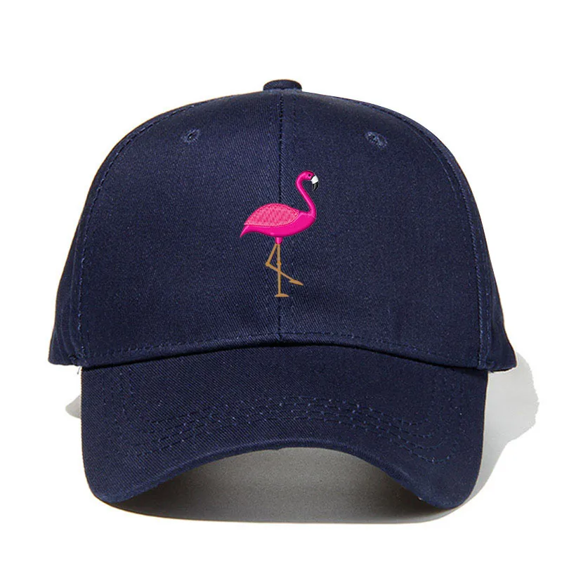 Новинка года; дизайнерская шапочка из хлопка с вышивкой Фламинго; модная шапка для папы; сезон весна-осень; шапка для гольфа; женская шапка; Прямая поставка