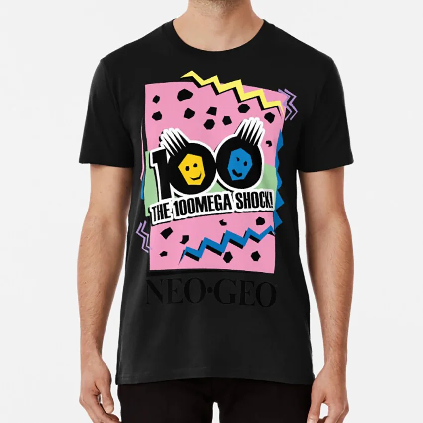 Neo - Geo 100Mega Shock! Maglietta Neo Geo Neogeo Neo Geo Snk Mvs Arcade Videogame Joystick Gaming