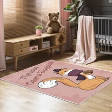 Ahsen Carpet PVC Leather Antislip Sole Tilkili Kremit-Rengi Çocuk-Halısı