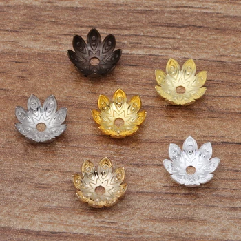 

200 Pieces/Lot 9mm Filigree Flower End Beads Caps Connectors Charms Jewelry Finding