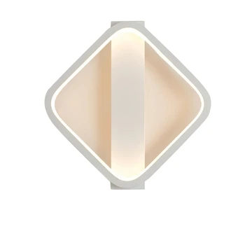 

Square Wall Lamp LED Living Room Aisle Restaurant Room Personality Creative Art Nordic Bedroom Bedside Wall Lamp Light White