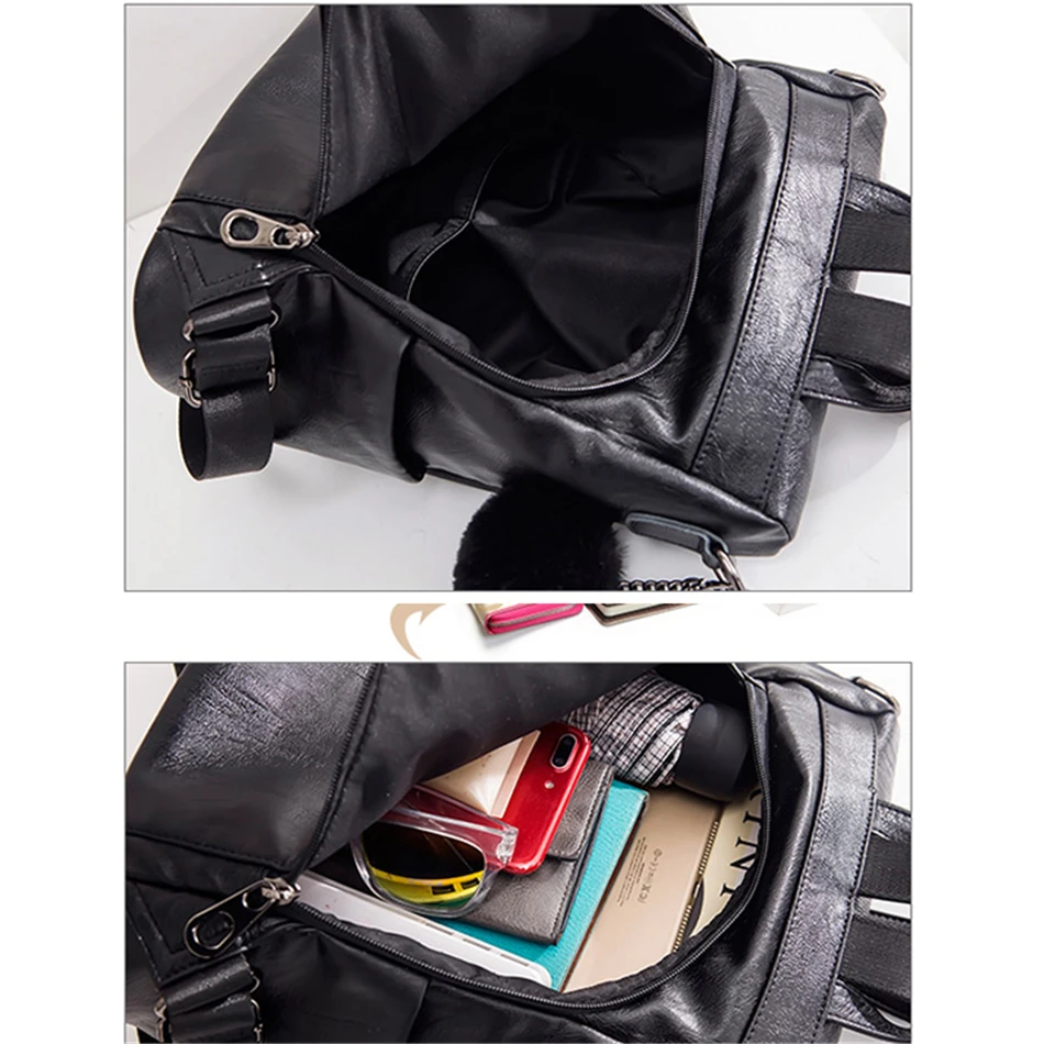Обновленный вариант Противоугонный женский рюкзак 3 в 1 роскошный мягкий кожаный школьный рюкзак для девочек-подростков дорожный рюкзак