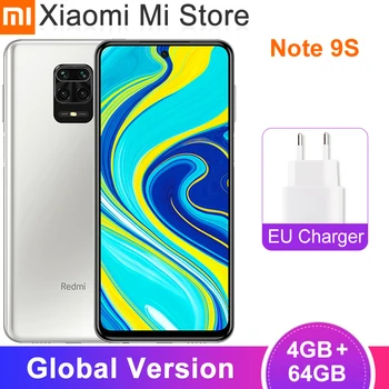 

Global Version Xiaomi Redmi Note 9S 4GB 64GB Smartphone Mobile Phone 720G Octa Core 48MP AI Quad Cameras 6.67" 5020mAh Note 9 S
