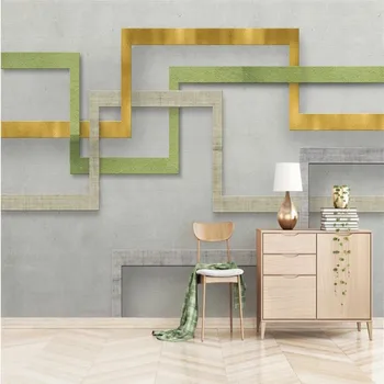 

Custom 3d Stereo Fashion Geometric Background Wallpaper Mural