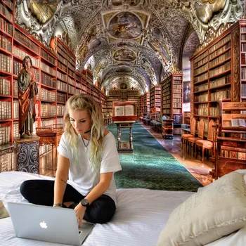 

3D Library Tapestry Indian Mandala Tapestry 6 Size Wall Hanging Tapestries Boho Bedroom Wall Rug Couch Blanket