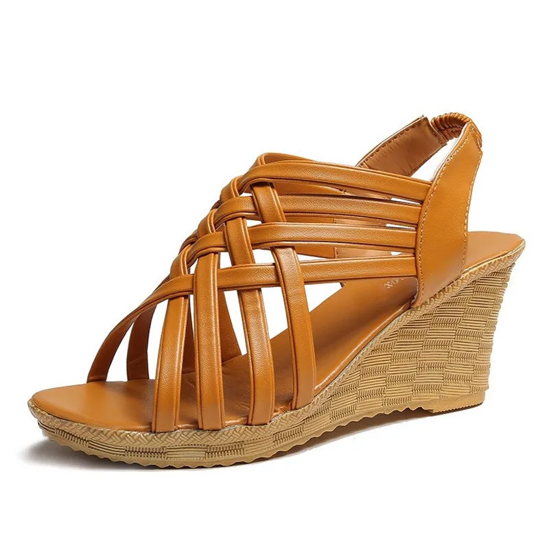 Women Peep Toe Platform Sandals Shoes Ladies High Heel Wedge Sandal Shoes Women Hollow Out Summer Shoes Woman XKD4323
