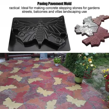 

Concrete Mold Paving Mold Butterfly Shape Black Pavement Stone Driveway DIY Stepping Cement Mold Sturdy 44*30