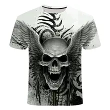 Skull Tshirt Men Card T-shirt Punk Rock Clothes 3d Print T Shirt Funny Anime Mens Clothing New Casual Summer Tops