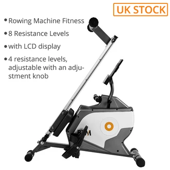 

UK STOCK Foldable Rowing Machine Fitness Cardio Workout with Adjustable Magnetic Resistance Quiet Magnetic Braking System 1-year