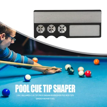 

Black Snooker Cue Tip Sharper Multifunctional Billiards Pool Cue Tip Measuring Tool Measuring Tool Billiard Accessories