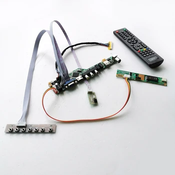

For LP141WX3-TLN4/TLP1 Remote+Inverter+keyboard LCD display panel 1CCFL 30Pin LVDS T.V56 controller board VGA HDMI AV USB RF Kit