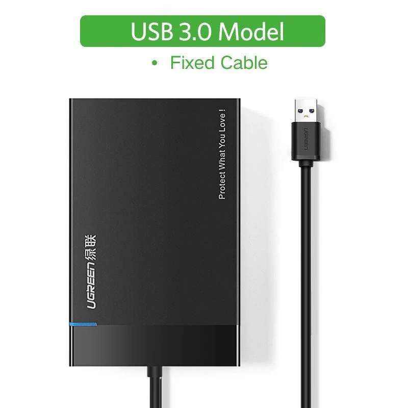 Ugreen HDD чехол 2,5 SATA к USB 3,0 адаптер для жесткого диска корпус для SSD диск HDD коробка Тип C 3,1 корпус HD внешний корпус HDD