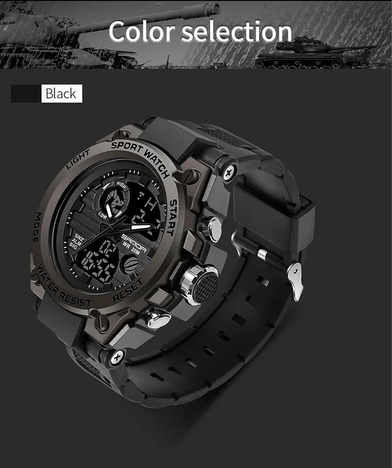 SANDA Brand G Style Men Digital Watch Shock Military Sports Watches Fashion Waterproof Electronic Wristwatch Mens Relogios 739