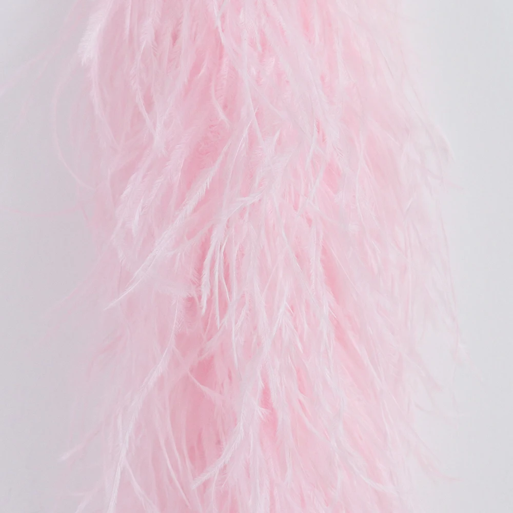 50Cm Fluffy Natural Ostrich Feather Boas Feathers for Crafts Decoration Wedding Evening Dress Decorative Christmas Tree Plumes
