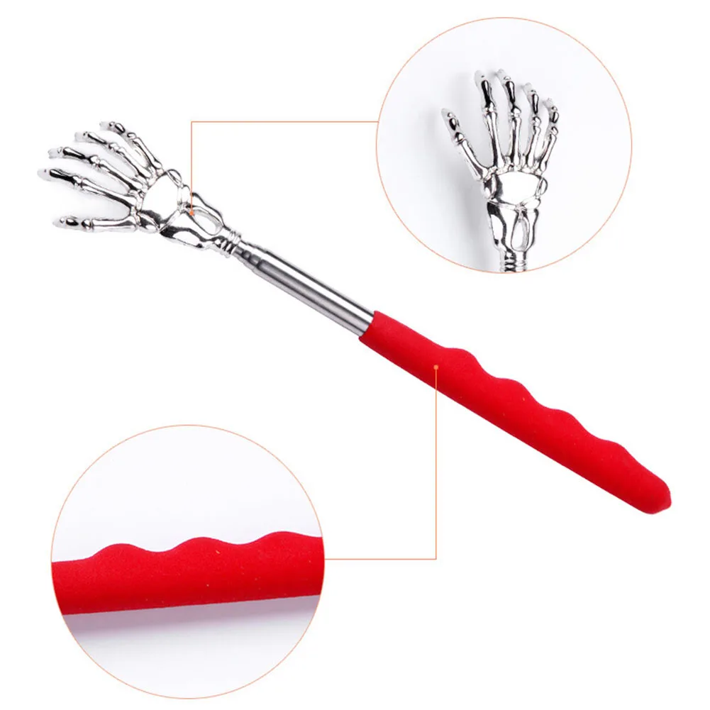 Stainless Steel Back Scratcher Extendable Telescopic Handle Massager Blood Circulation Relax Health Scratching Tool Random | Красота и