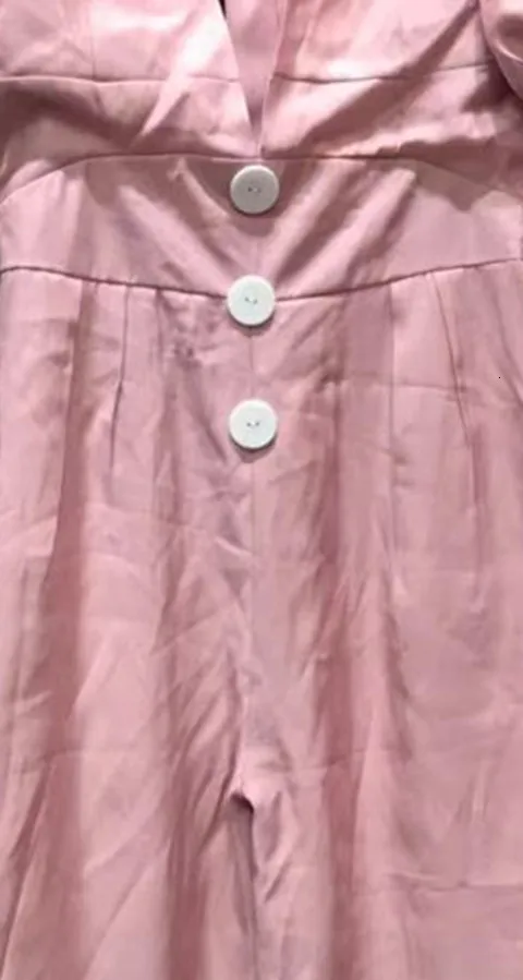 DEAT модный сексуальный комбинезон с глубоким v-образным вырезом и коротким рукавом с бантом сзади, однобортный комбинезон с широкими штанинами WJ94311L