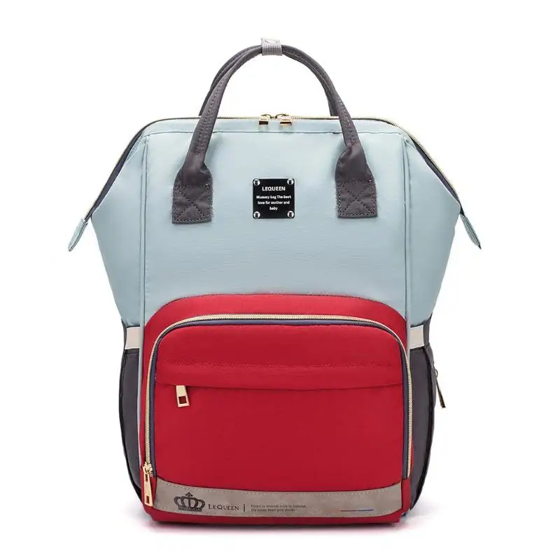 LEQUEEN, Модная Портативная сумка для подгузников для мам и мам, большая вместительность, водонепроницаемый рюкзак для путешествий, сумка для подгузников для ухода за ребенком - Цвет: B
