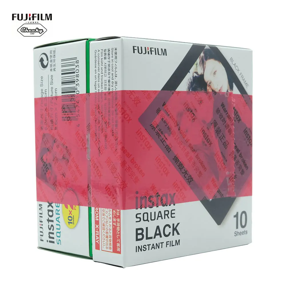 Фотобумага Мгновенной Печати для Fujifilm instax SQUARE SQ20/SQ10/SQ6 30 штук черный + белый край