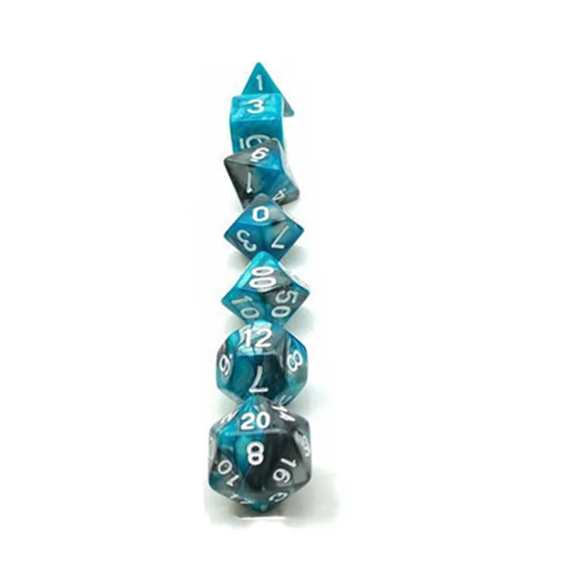 7 шт./компл. игральные кости DND смешанные Цвет кости полиэдральный ...
