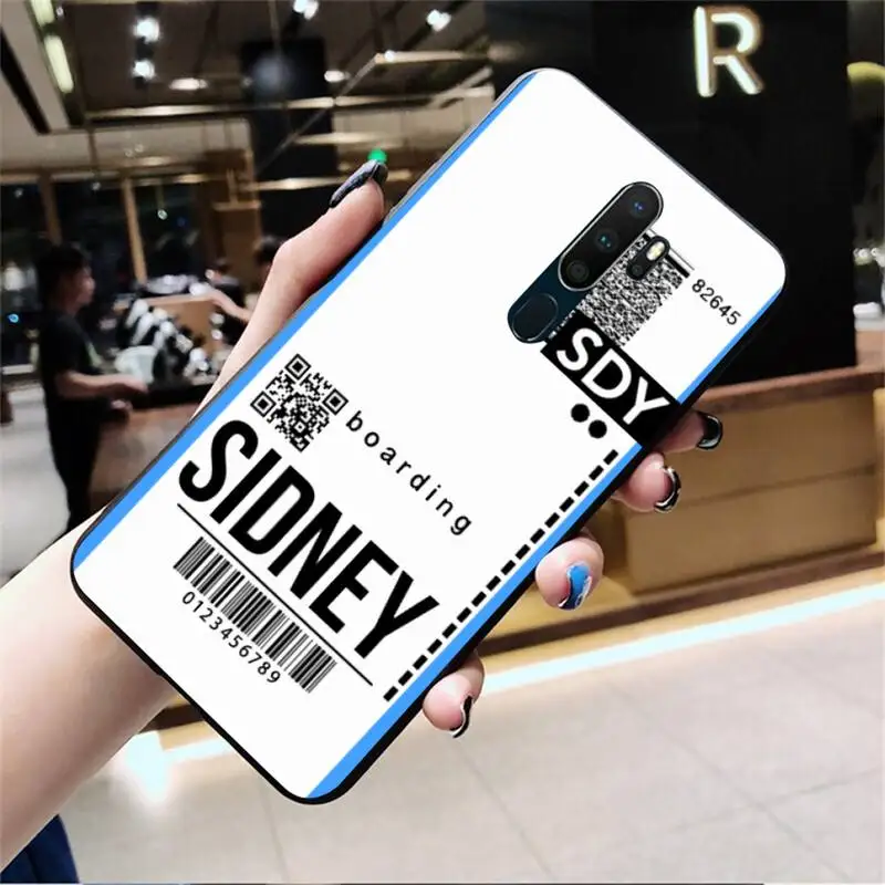 Симпатичный чехол первого класса с билетом самолета DIY для Oppo A5 A9 2020 A5S Reno2 z Renoace 3pro