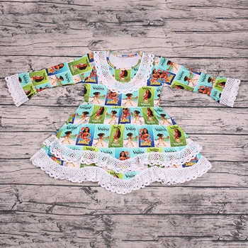 

princess kid girl dress party style winter long sleeve dress lace ruffle baby winter clothes toddler children knee length dress