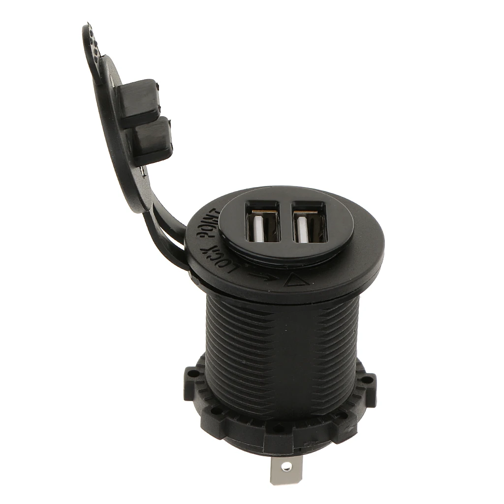 12V двойной USB Адаптер зарядного устройства Автомобиля Морской лодки переключатель розетка