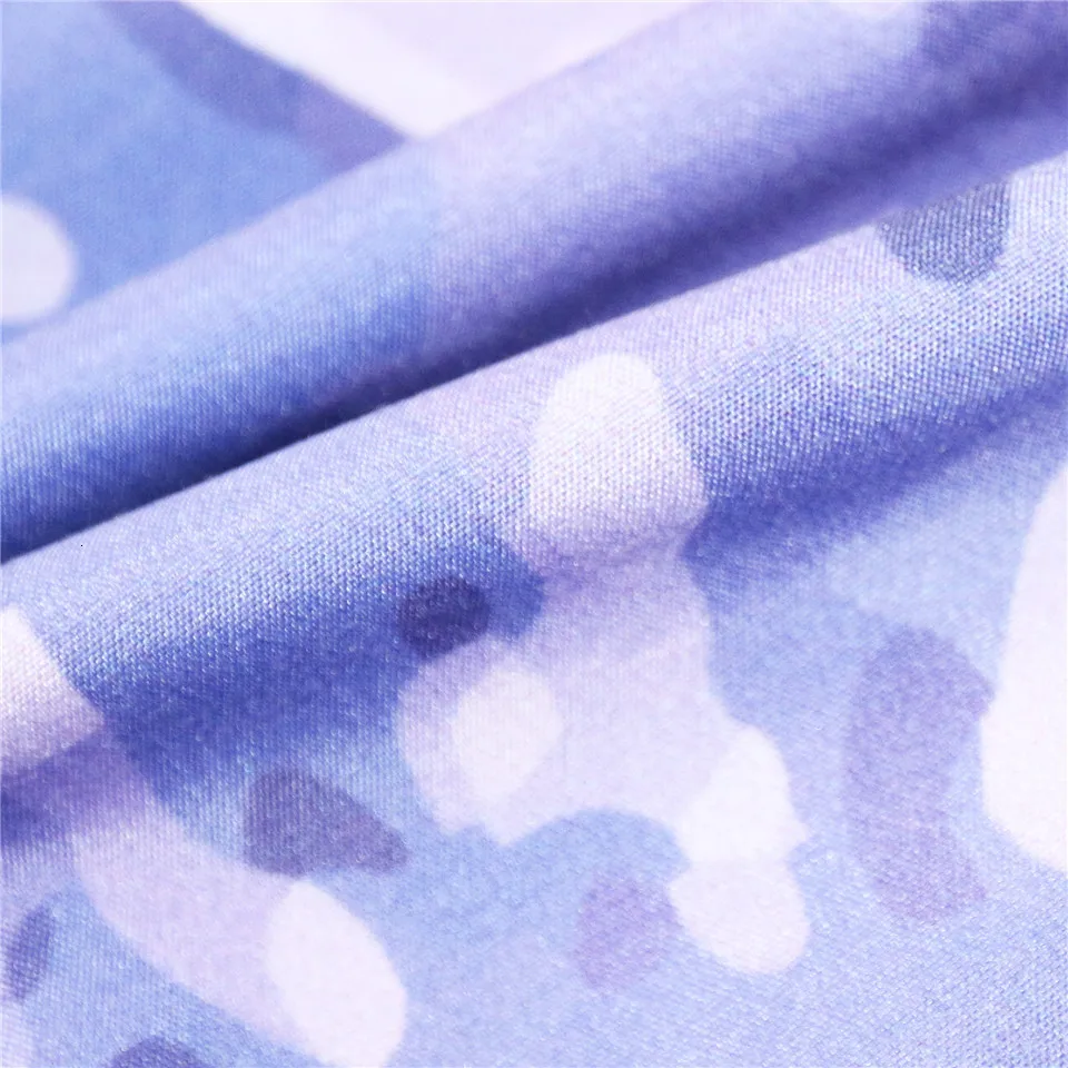 Постельное белье Outlet фиолетовое постельное белье с изображением единорога набор 3D набивное одеяло покрывало с наволочками цветочный живописный Комплект постельного белья 3 предмета домашний текстиль
