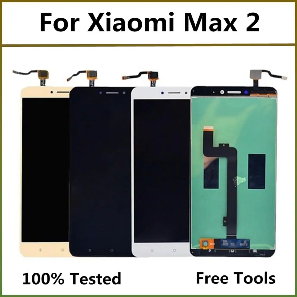 Черный белый золотой Mi Max2 1920x1080 6 44 ''ЖК-дисплей + сенсорный экран дигитайзер