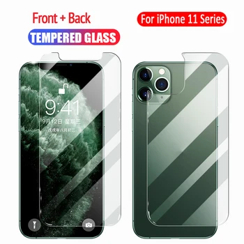 

Front+Back Screen Protector Glass For iPhone 11 Pro Max 2019 Tempered Glass for iPhone XS Max XR 11 Pro Glass Protective Film